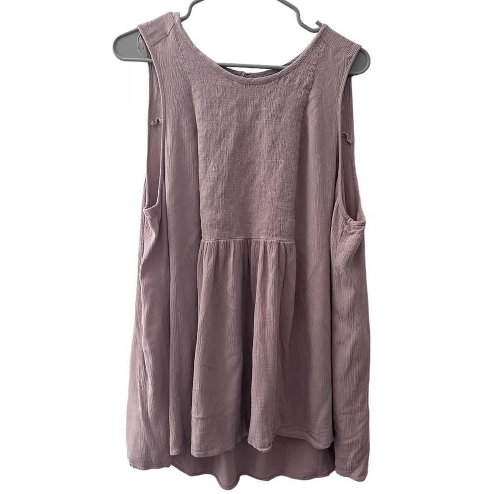 Torrid tan peplum top